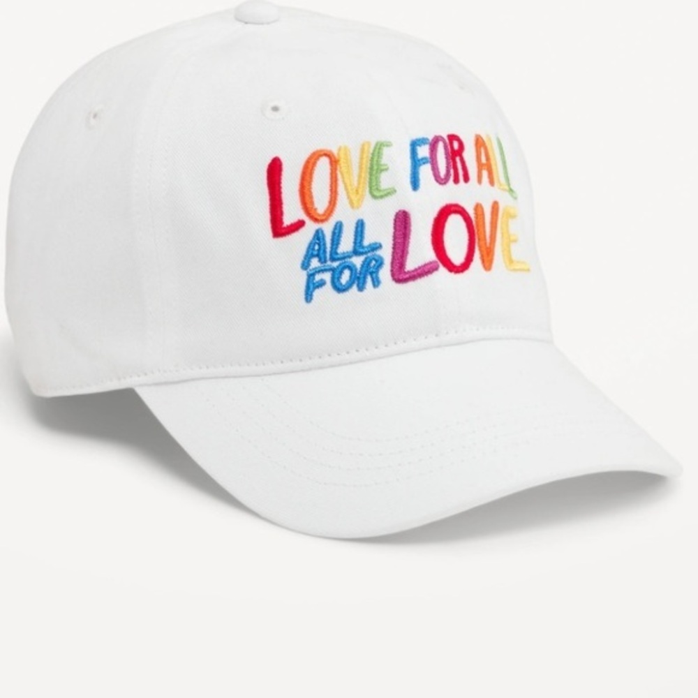 Old Navy “Love For All, All for Love”  Baseball Cap - White  NWT